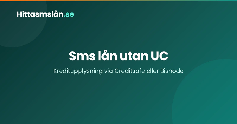 Sms lån utan UC